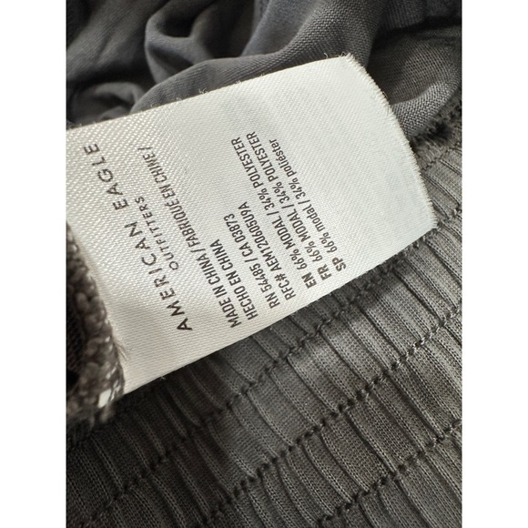 American Eagle Outfitters Jogger Pants Charcoal Gray Elastic Waist Pockets‎ M - Picture 4 of 6